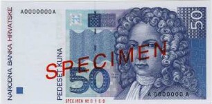 Kroatische Nationalbank: 50 Kuna 1993 Probe