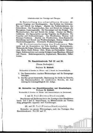 79. Eisenhüttenkunde Teil III und IV