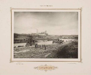 Nord-Ostsee-Kanal - Einschnitt bei Groß Nordsee mit Ziegelei (1890)