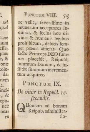 Punctum IX. De vitiis in Republ. resecandis.