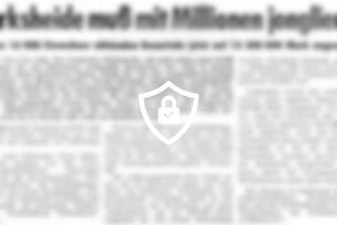 Harksheide muß mit Millionen jonglieren