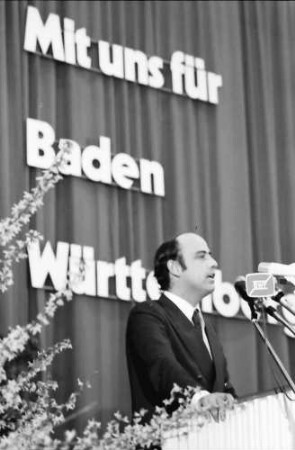 Freiburg: Stadthalle, Wahlkundgebung zur Landtagswahl Baden-Württemberg, Rede: Reddemann