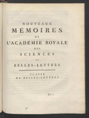 Classe De Belles-Lettres