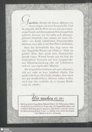 Gegenlicht