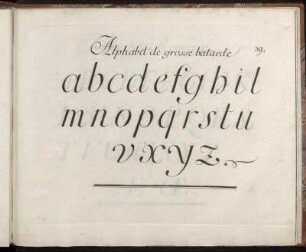 Alphabet de grosse batarde.