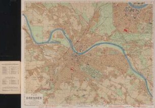Stadtplan von Dresden, 1:15 000, Lithographie, ca. 1935