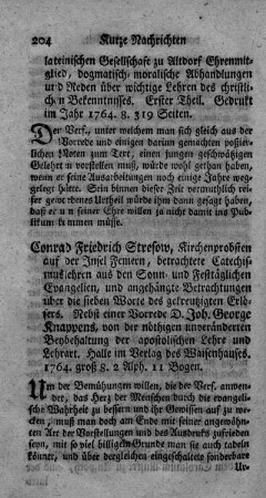 Betrachtete Catechismuslehren.