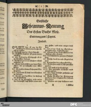Geistliche Geheimnus-Deutung Des Ersten Buchs Mose.