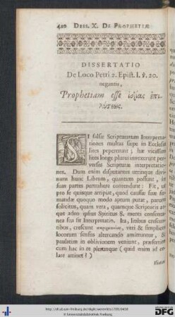 Dissertatio de Loco Petri 2. Epist. I. v. 20.
