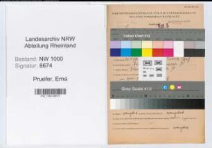Entnazifizierung Erna Pruefer, geb. 30.03.1904 (Prokuristin)