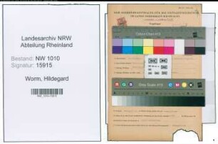 Entnazifizierung Hildegard Worm , geb. 23.10.1914 (Arbeiterin)