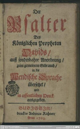 Der Psalter Des Königlichen Propheten Davids
