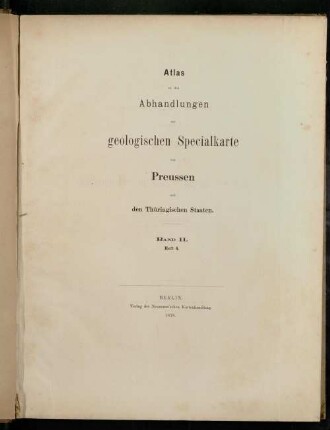 Atlas: Atlas von 36 lithographischen Tafeln