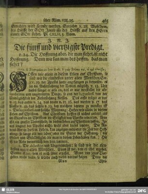 Die fünff und viertzigste Predigt