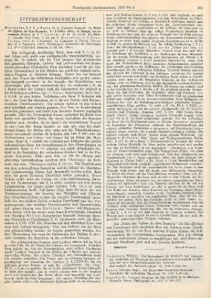 291-292 [Rezension] Mercenier, Feuillen, La prière des églises de rite byzantin