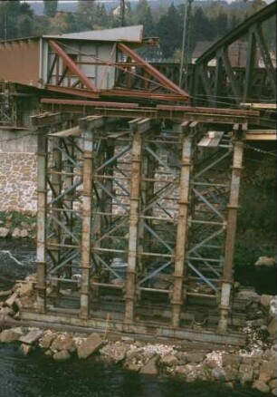 Plochingen Neubau Filsbrücke Baugerüst