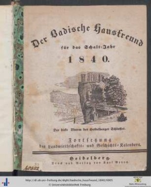 Der Badische Hausfreund: ... für das Schalt-Jahr 1840