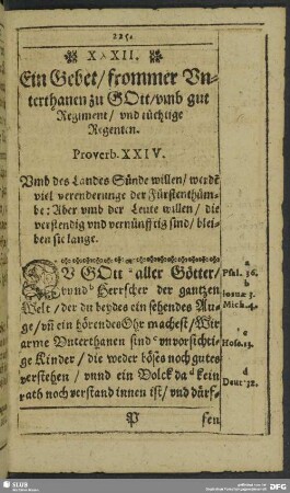 XXXII. Gebet frommer Unterthanen, zu Gott umb gut Regiment
