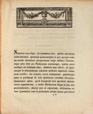 Specimen Inaugurale Medicum Sistens Diaetam Infantum
