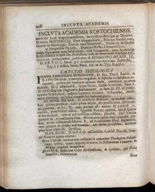 Incluta Academia Rostochiensis.