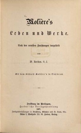 Molière's Leben und Werke : nach den neuesten Forschungen dargestellt