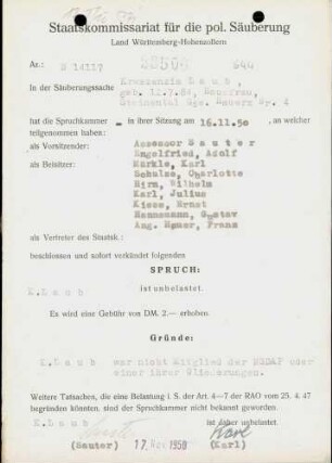 Laub, Kreszenzia