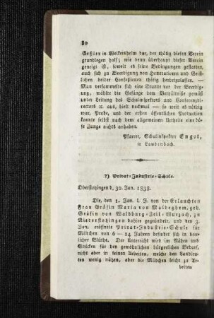 [Aus Württemberg] : Privat-Industrie-Schule ; [Schulnachrichten]