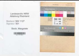 Entnazifizierung Margarete Stock , geb. 00.00.0000 (Medizinische Assistentin)