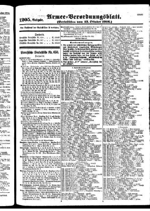 1205.Ausgabe. Freitag, 13. Oktober 1916