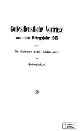 Aus d. Kriegsjahr 1915