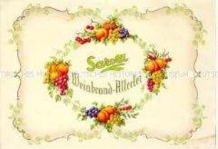 Schachteldecke (Muster) Sarotti "Weinbrand-Allerlei"