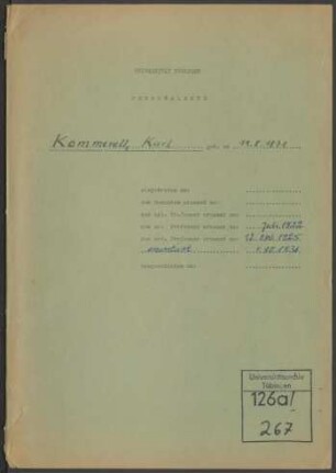 Kommerell, Karl * 1871