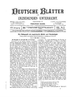 Die Pädagogik als angewandte Ethik und Psychologie