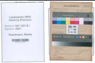 Entnazifizierung Martha Stoeckmann , geb. 21.12.1898 (Studienraetin)
