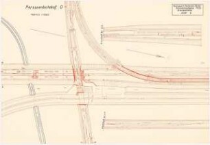Verschiebebahnhof Schinkelwettbewerb 1932: Personenbahnhof. Lageplan 1:1000