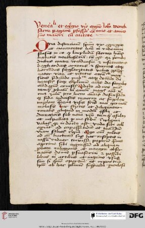 Johannes de Gelnhausen, Epistola ad Iohannem Wenck