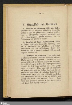 V. Kartoffeln mit Gemüsen