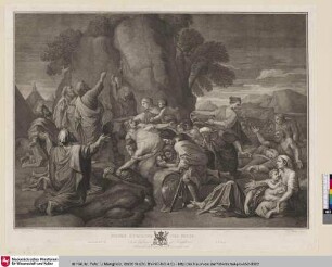 Moses striking the rock