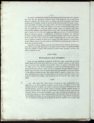 Parte Prima. Relazione del viaggio.