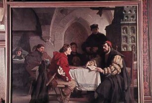 Szenen aus dem Leben Martin Luthers — Luthers Begegnung mit zwei schweizer Studenten