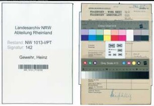 Entnazifizierung Heinz Gewehr , geb. (Postarbeiter)
