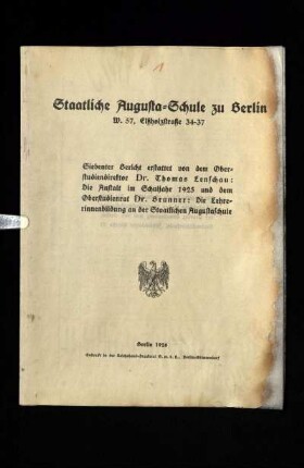 1925/26: Bericht ... - 1925/26