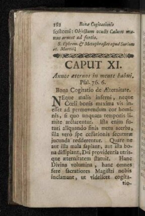 Caput XI. Bona Cogitatio de Æternitate.