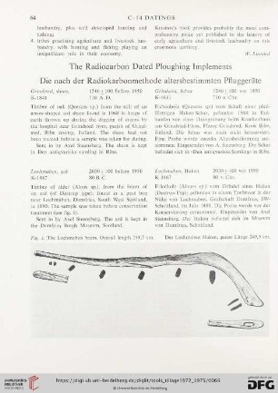 The Radiocarbon Dated Ploughing Implements
