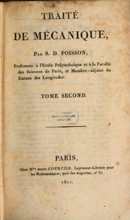Traité de mécanique, 2