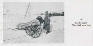 Foto eines umgebauten Krankenrädergestells zum Transport von Verwundeten