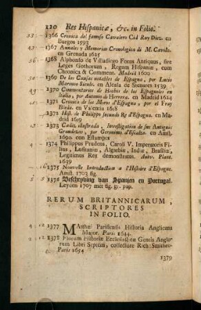 Rerum Britannicarum, Scriptores In Folio.
