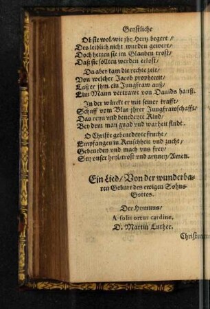 Ein Lied von der wunderbaren Geburt des ewigen Sohns Gottes.