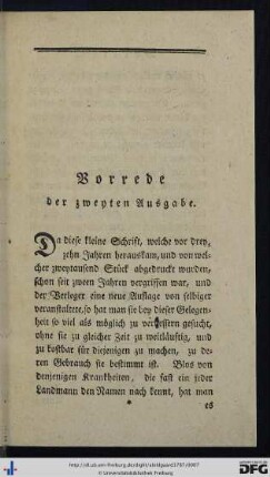 Vorrede der zweyten Ausgabe.