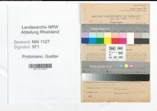 Entnazifizierung Gustav Protzmann , geb. 10.08.1894 (Steuersekretaer)